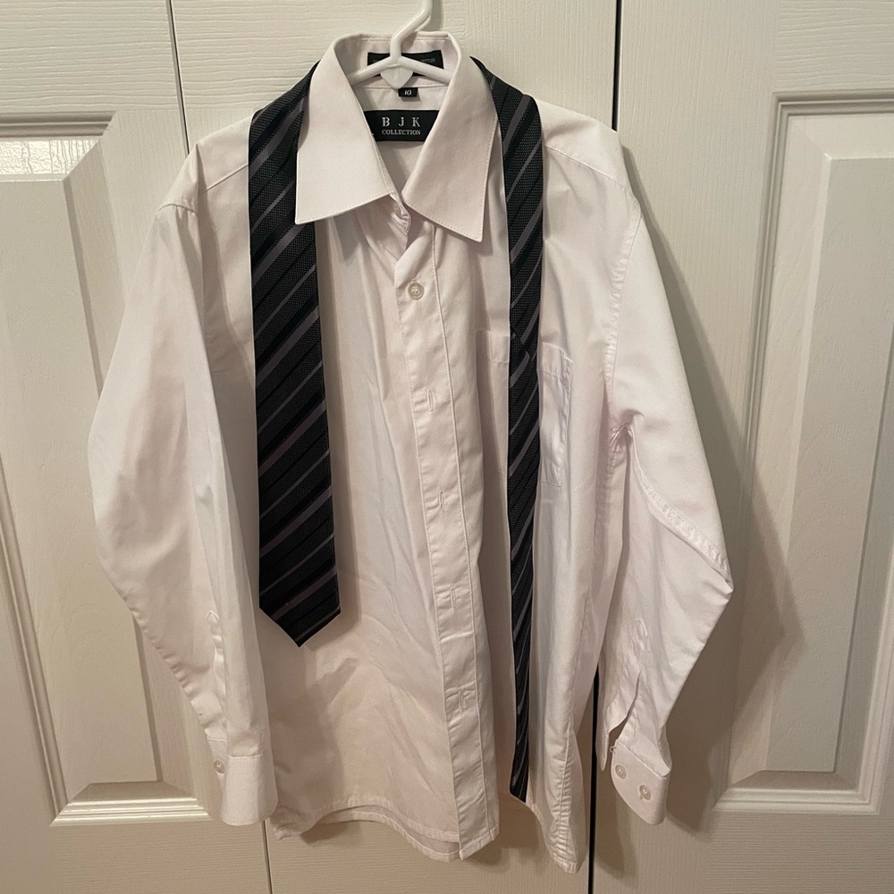Boys dress shirt and tie